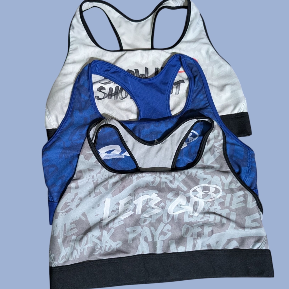 Under Armour Sports Bra Set - Blue, Black, White